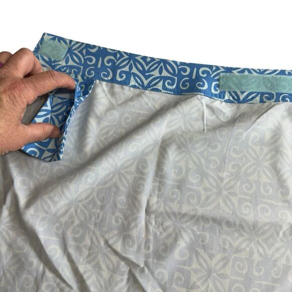 Rip Skirt Hawaii Skirt Small Blue Floral Adjustable waist Athleisure Beach Swim - Picture 5 of 7